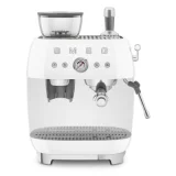 SMEG Machine Expresso Egf03wheu Blanche Années 50 Avec Moulin Intégré