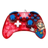 PDP Manette Filaire - - Rock Mario - Rouge - Switch