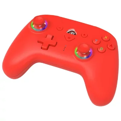 Manette sans fil Led Controller Bluetooth pour Nintendo Switch Rouge