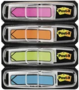 POST IT Marque-pages flèches - - 4 x 24 mm - Couleurs vives