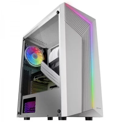 Mars gaming mc-x7 argb usb 3.0 blanca con ventana