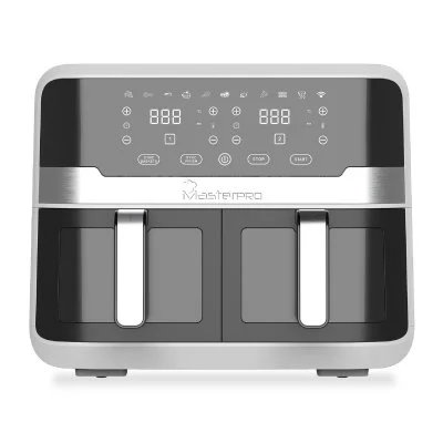 MasterPRO Rocket Duo Friteuse à air chaud 9 l 2400 W avec écran, voyant lumineux noir, argent