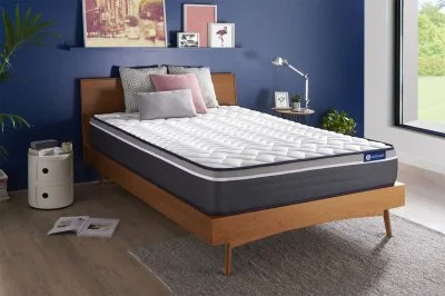 Matelas 200x200 ressorts ensachés et mémoire de forme ACTISOM - Actiflex plus