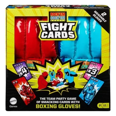 Mattel Games Jeu De Société Rock Em Sock Em Robots Avec Gants De Boxe