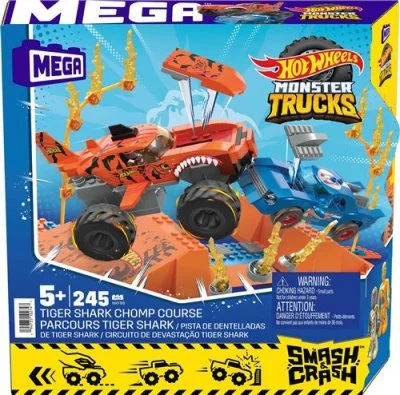 Mattel Games Monster Trucks Track Tiger Shark Doré