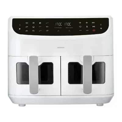 MEDION LIFE P20 Double 8,7 L 2600 W Friteuse d'air chaud Blanc - Neuf