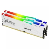 KINGSTON Mémoire RAM 32Go DDR5 6400MT/s CL32 DIMM Kit of 2 FURY Beast Blanc RGB EXPO