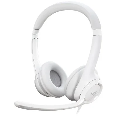 Micro-casque LOGITECH H390 avec Microphone Antibruit - Blanc