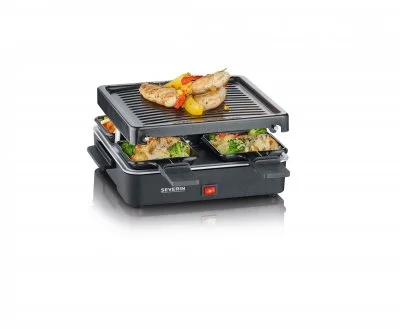 Mini appareil à raclette avec gril Severin RG2370 600 W Noir