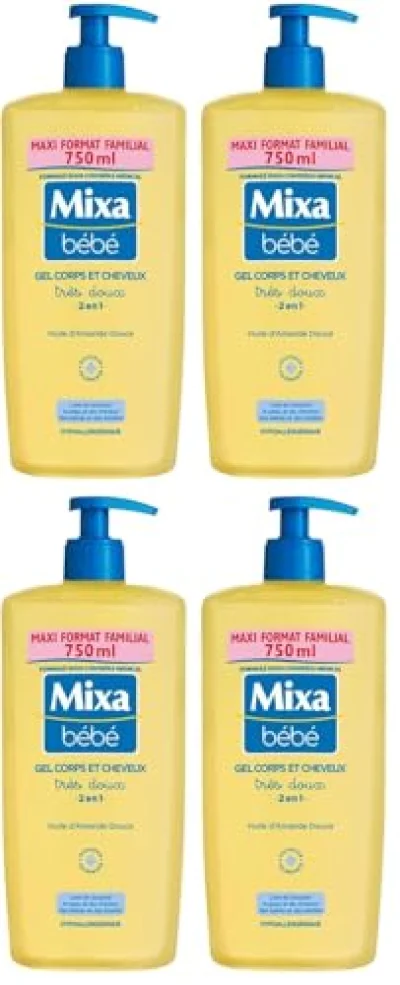 Mixa Bébé Gel Très Doux Corps et Cheveux 2 en 1 750ml