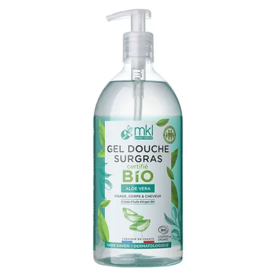 Mkl Green Nature Gel Douche Bio 1 l Aloe Vera - Flacon-Pompe 1 L