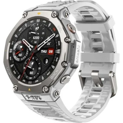 Montre connectée Amazfir T-Rex 3 AMOLED 2000 nits GPS Cartes IA Commande vocale Haze Gray