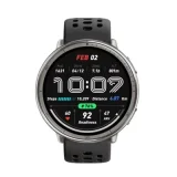 AMAZFIT Montre connectée Active 2 R 1,32"" 2 000 nits Cartes hors ligne Argent Noir