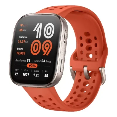 Montre connectée Amazfit Bip 6 (1,97""), 2 000 nits, cartographie hors ligne, 140 sports, rouge