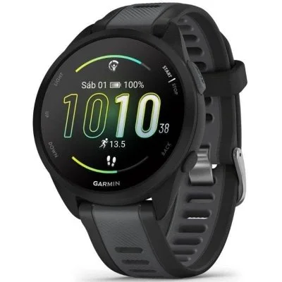 Montre connectée Garmin Forerunner 165 Noir avec bracelet Noir et Gris