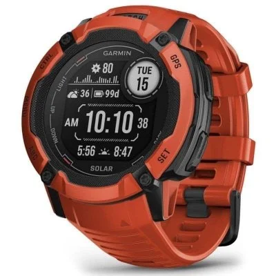 Montre connectée Mixte 010-02805-00 Rouge Garmin - Instinct 2X Solar