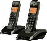 MOTOROLA S1202 2 Units Wireless Landline Phone Noir