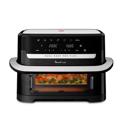 Moulinex Dual Easy Fry Flex, 9L, Air fryer, Noir,DUAL FLEX 9L