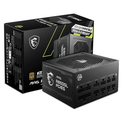 MSI Alimentation PC MAG A850GL PCIE5 - 850W 80+ Gold Modulaire