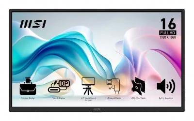 Msi Moniteur Portable Pro Mp165 E6 16´´ Fhd Ips Led