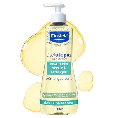 MUSTELA "Peau à tendance atopique" Stelatopia Huile lavante flacon 500ml