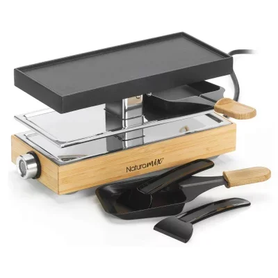 Naturamix - appareil à raclette 2 personnes 440w bois rac.wood-2 -