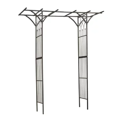 Nature - Arche double Eliséa en acier galvanisé noir