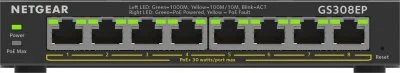 Netgear - 8PT GE Plus Switch W/POE+ (GS308EP-100PES)