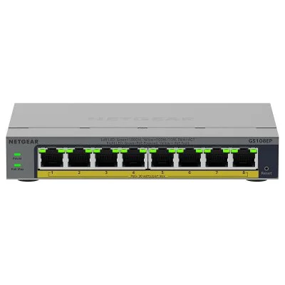 NETGEAR GS108EP Géré L2/L3 Gigabit Ethernet (10/100/1000) Gris - Neuf