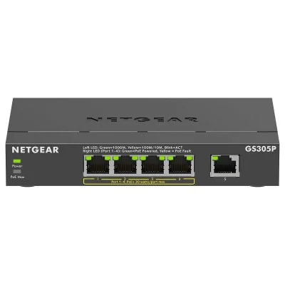 Netgear GS305P Switch 5xGE (4xPoE+ 63W) GS305P-300EUS