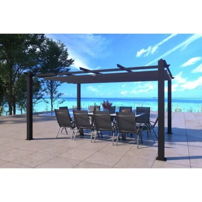 Nila 3x4m - Pergola auto-portée avec toile rétractable CONCEPT USINE