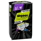 PAMPERS Ninjamas Lot de 10 culottes de nuit absorbantes pour garçons 4-7 ans