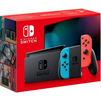 Nintendo Switch 1.1 Avec 1 Joy-con Rouge Néon + 1 Joy-con Bleu Néon