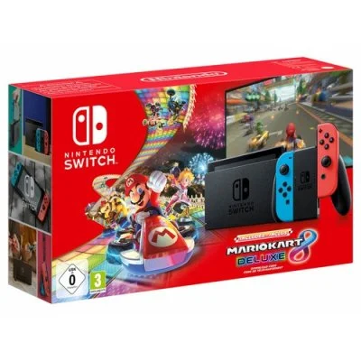Nintendo Switch + Joy-Con Néon + Mario Kart 8