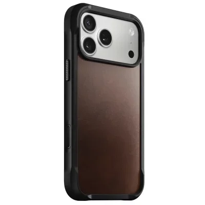 Nomad Coque Rugged Horween Leather Apple iPhone 17 Pro Max - Rustic Brown