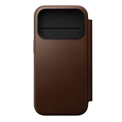 Nomad Étui Portefeuille pour iPhone 17 Pro MagSafe en Cuir Série Modern Marron