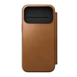 NOMAD Étui Portefeuille pour iPhone 17 Pro Max MagSafe en Cuir Série Modern Marron clair
