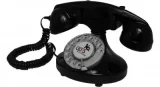 OPIS TECHNOLOGY Opis funkyfon cable : téléphone filaire à cadran rotatif au style sinueux des années 1920 (noir)