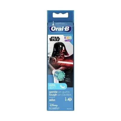 Oral-B Cabezales de Recambio de Cepillo de Dientes Kids Star Wars 3uds