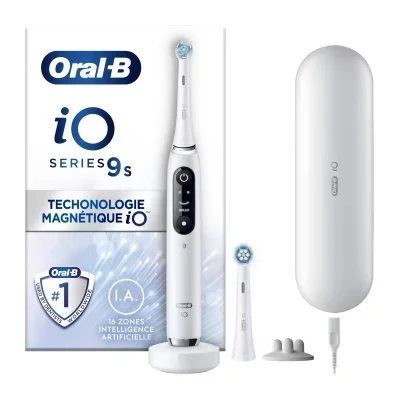 Oral-B iO 9S Brosse À Dents Électrique Blanche connectée Bluetooth