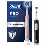 ORAL B Oral-B Pro1 Christmas Pack de 2 Brosses à Dents Électriques Rose/Noir