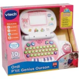VTECH Ordinateur p'tit genius ourson : rose