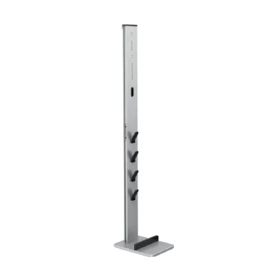 Organiseur sur pied pr aspirateur sans fil, 29,5x22x128cm, argt/noir