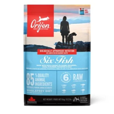 Orijen Six Fish Adult 6kg Dog Food Clair 6kg