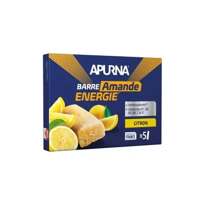 Pack barres energetiques apurna amande energie citron 5x25g
