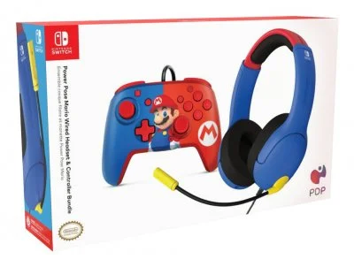 Pack Casque Gaming + Manette Super Mario Nintendo Switch