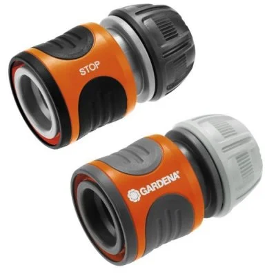 Pack de 2 raccords Aquastop GARDENA 18279-20 - Ø 13 mm/ Ø 15mm