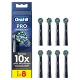 ORAL B Pack de 8 brossettes pour brosse à dents Oral-B Pro Cross Action Noir