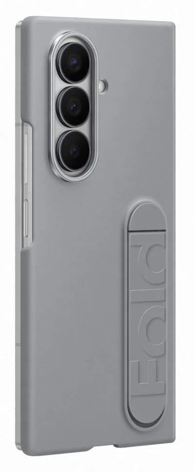 Pack en silicone avec support Gris et film pour Galaxy Z Fold 7