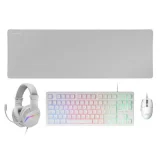 MARS GAMING Pack gamer 4en1 (claviersouriscasquetapis) mcp-rgb3 (blanc) MCPRGB3WFR